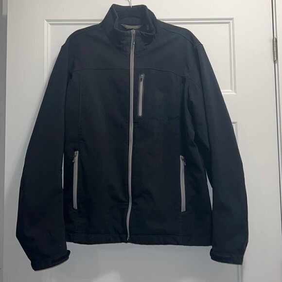 Eddie Bauer black lightweight zip up jacket size Tall L - Picture 2 of 13